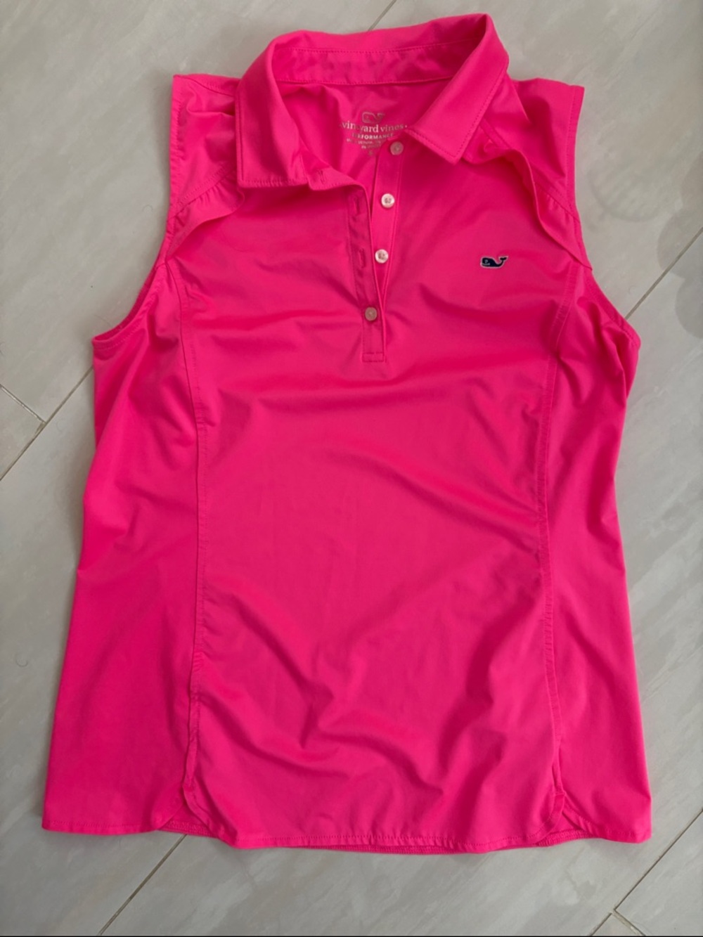 Vineyard Vines Sleeveless Performance Tank - Hot Pink